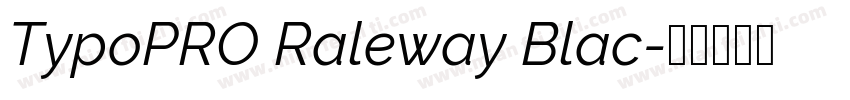 TypoPRO Raleway Blac字体转换